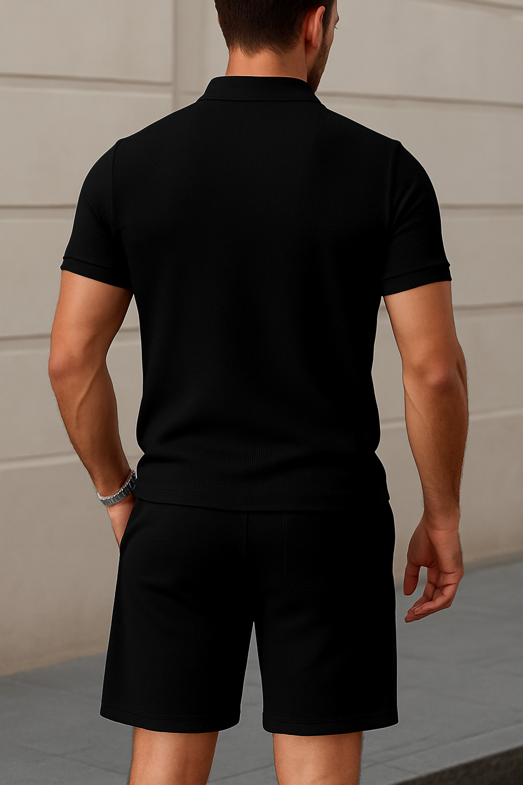 Premium Lässig Set – Poloshirt & Shorts im 2er-Pack