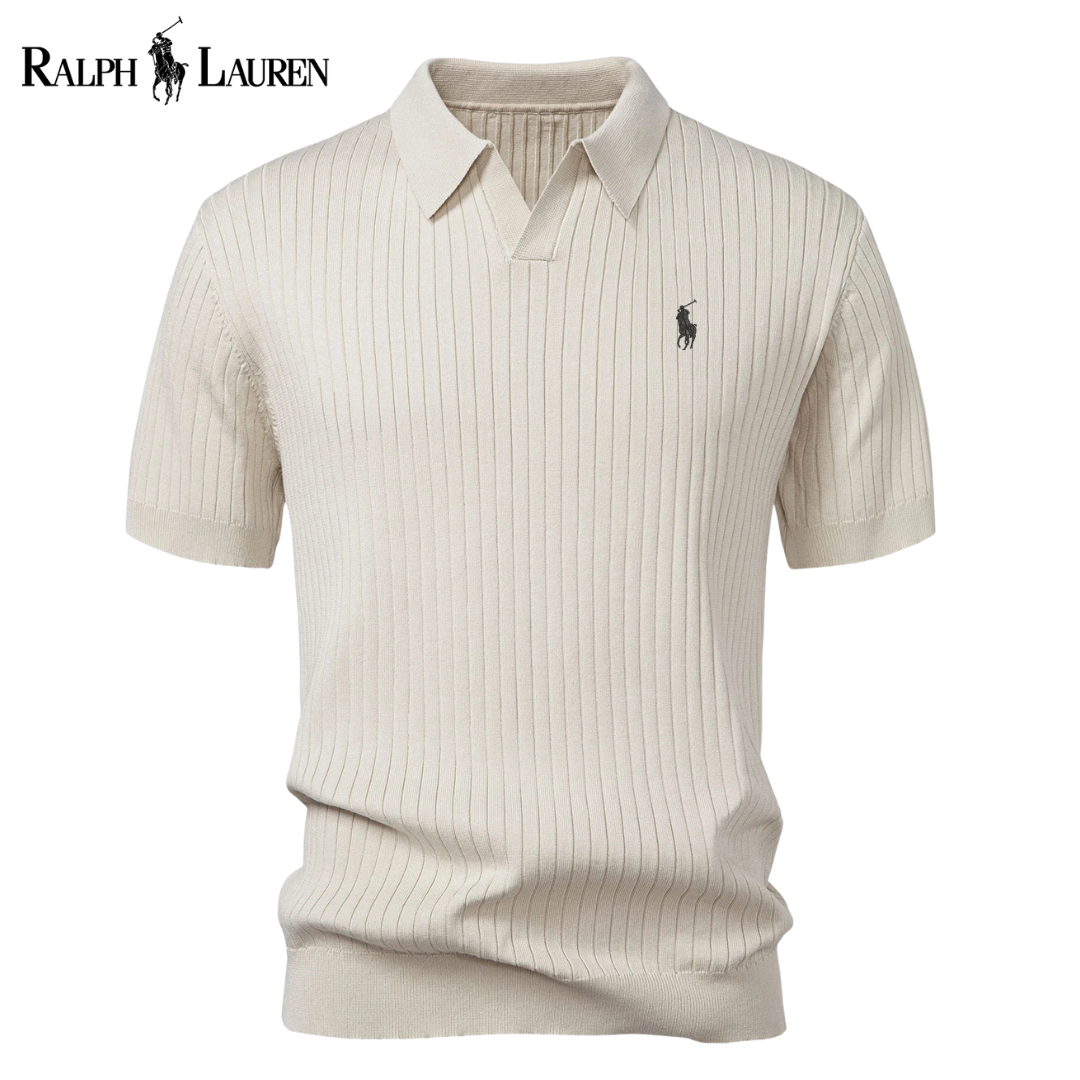 Polo Ralph Lauren Premium-Strickpolo mit V-Ausschnitt