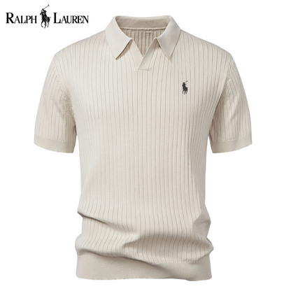 Polo Ralph Lauren Premium-Strickpolo mit V-Ausschnitt