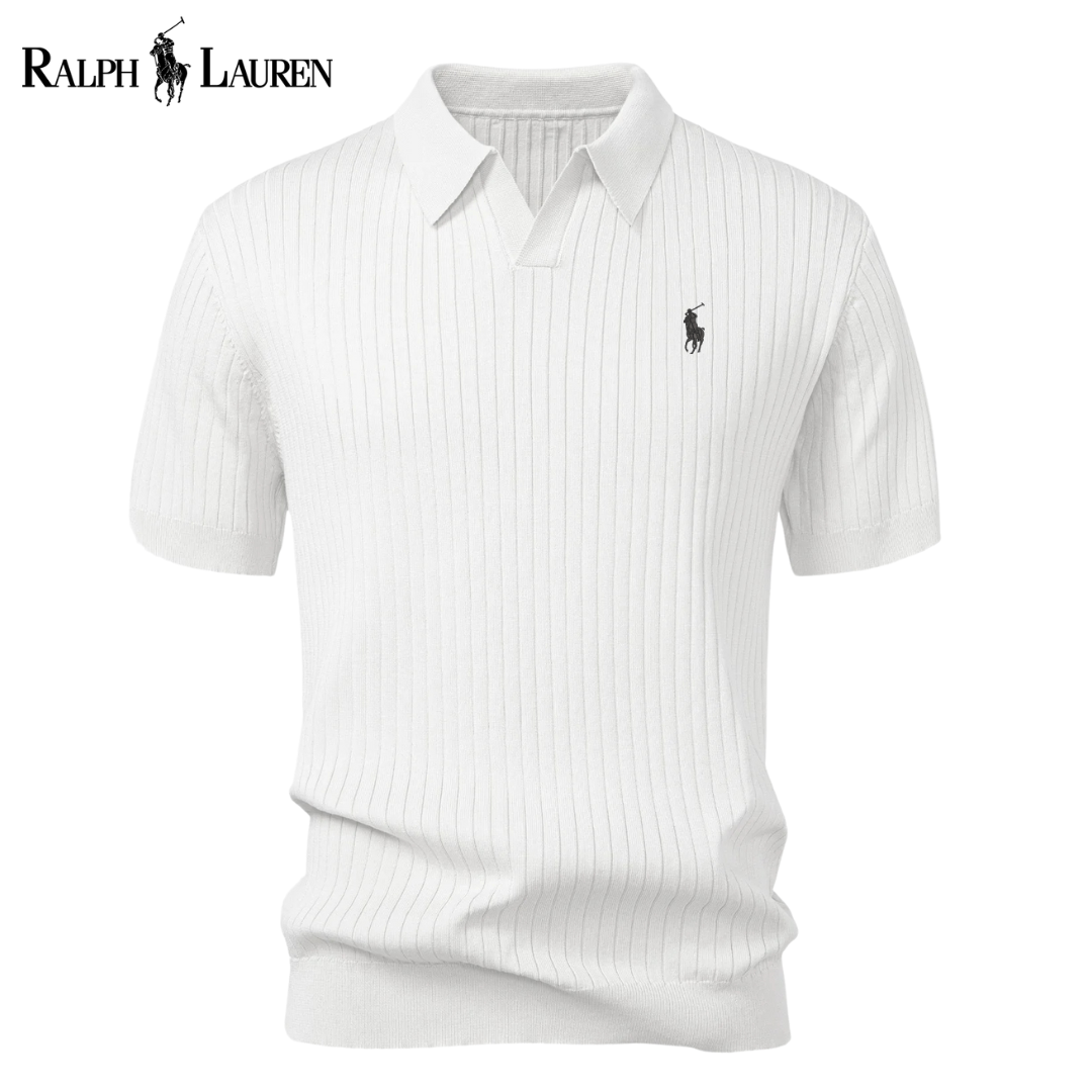 Polo Ralph Lauren Premium-Strickpolo mit V-Ausschnitt