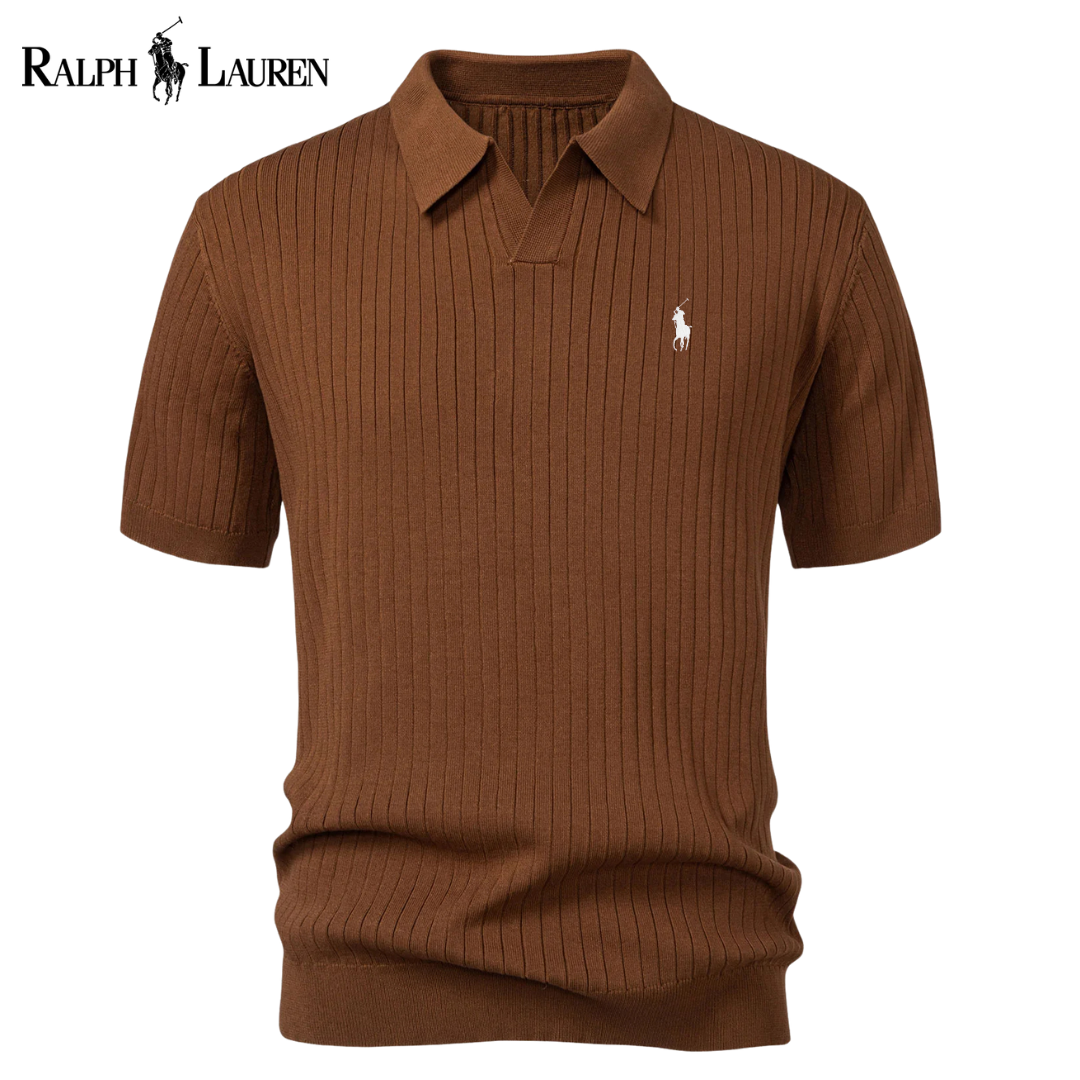 Polo Ralph Lauren Premium-Strickpolo mit V-Ausschnitt