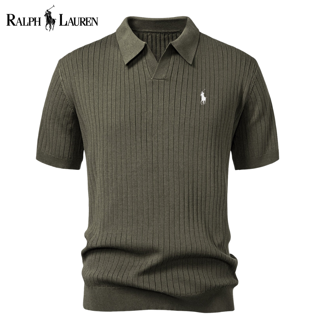 Polo Ralph Lauren Premium-Strickpolo mit V-Ausschnitt