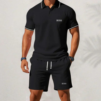 𝐇𝐮𝐠𝐨 𝐁𝐨𝐬𝐬 Set 2025 – Hemd &amp; Shorts für Herren