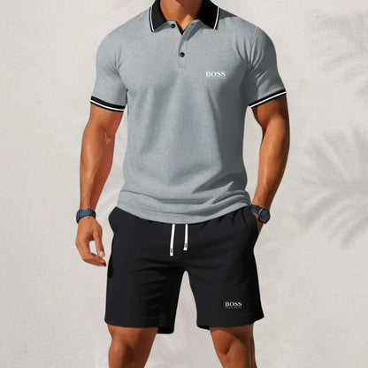 𝐇𝐮𝐠𝐨 𝐁𝐨𝐬𝐬 Set 2025 – Hemd &amp; Shorts für Herren