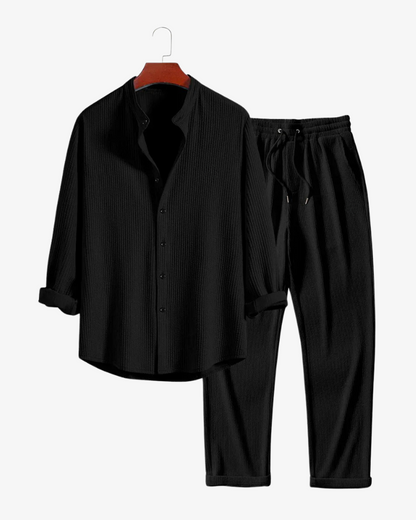 Zweiteiliges Herren-Set – Premium Schwarz 
