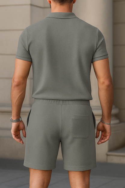 Premium Lässig Set – Poloshirt &amp; Shorts im 2er-Pack