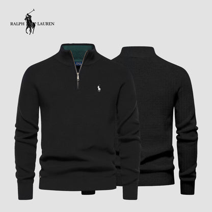 Zipped Collar Sweater R&L + Free Watch